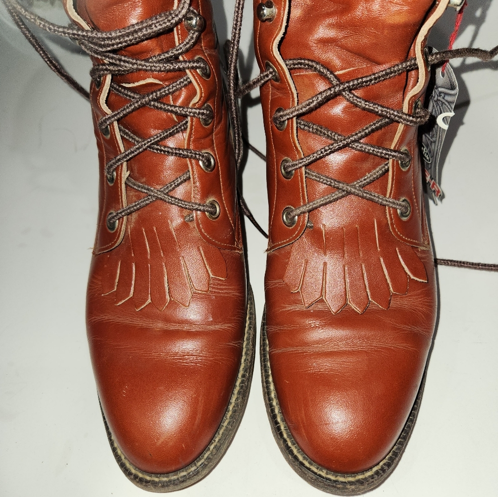 Sz7B JUSTIN VINTAGE LACER ROPERS W/KILTY SZ. 7 B